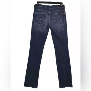 7 For All Mankind Slimmy Denim Jeans Medium Blue Wash Straight Leg Size 38x28